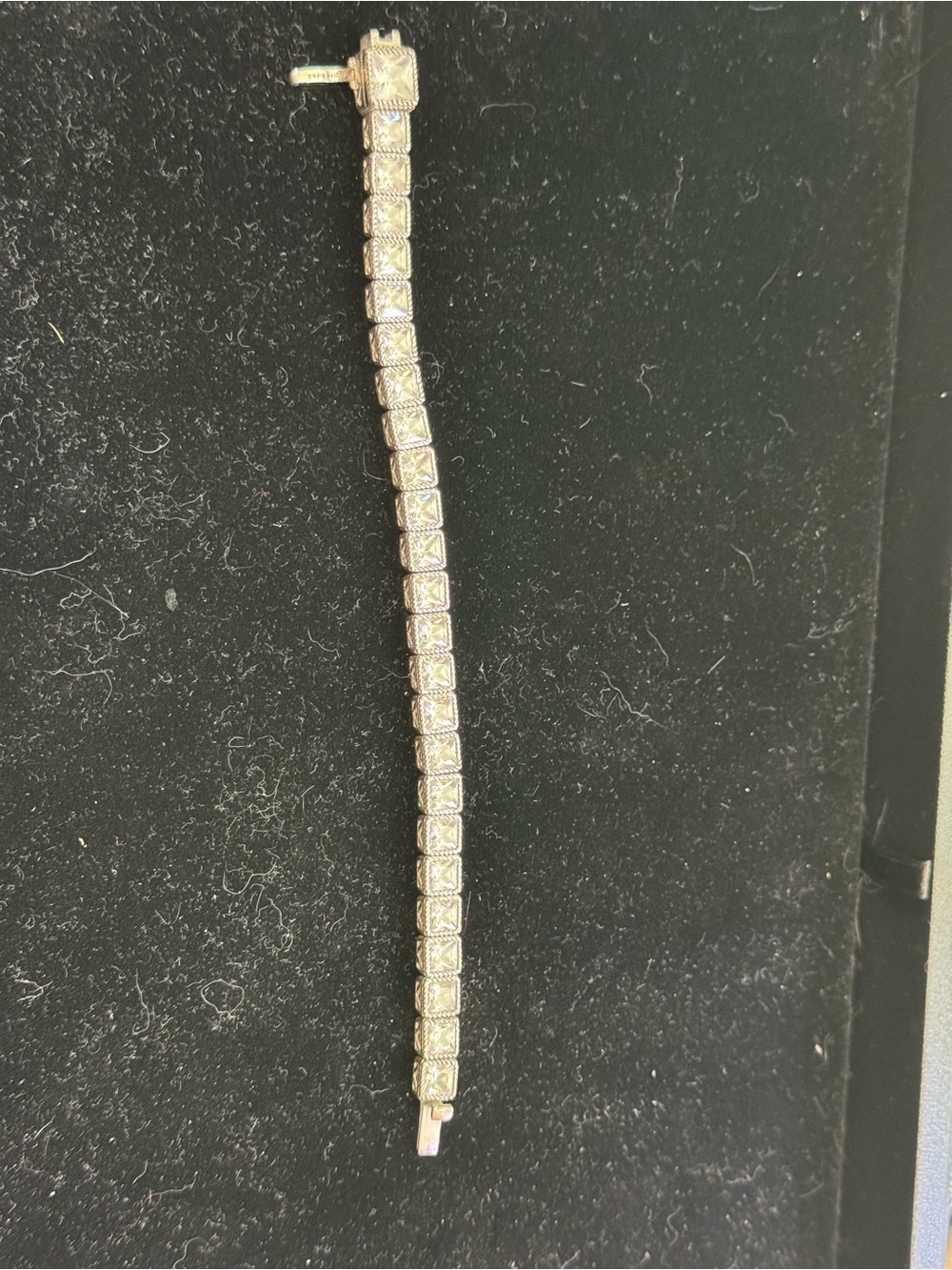 Judith Ripka Square Link Tennis Bracelet - Picture 4 of 6